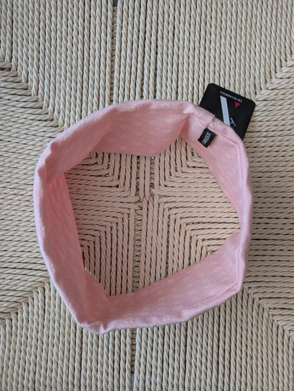 Light Pink Pointelle Knit Headband